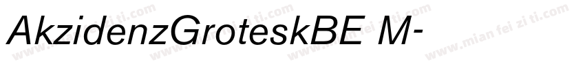 AkzidenzGroteskBE M字体转换